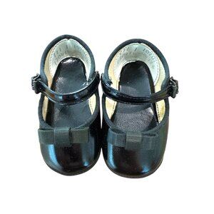 Vintage 70's Willits Black Mary Jane Baby Booties, size 1.5
